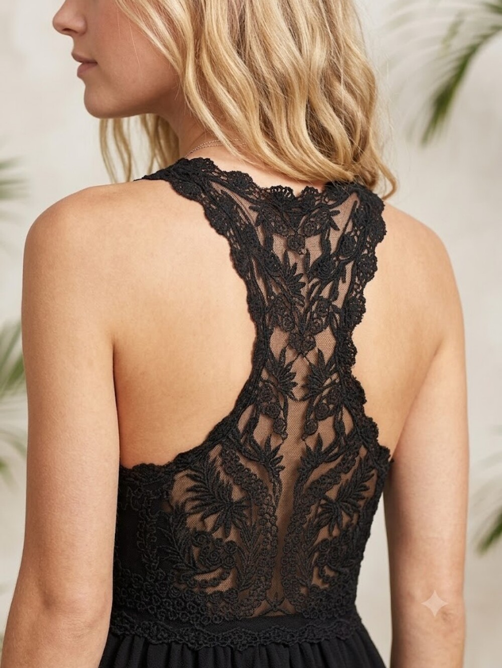 Whimsigoth Sheer Lace Racerback Skater Mini Dress Moody Dark Romance Coquette